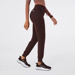 Figs High Waisted Zamora Jogger Scrub Pants - Espresso